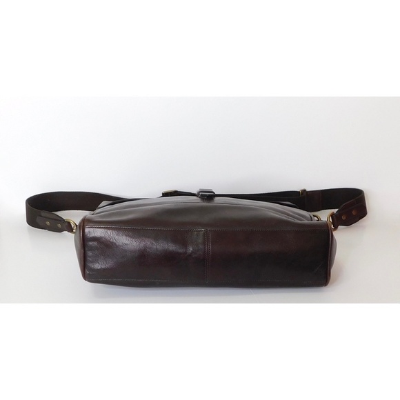 Vintage COACH Brown Leather Messenger Bag Crossbody Briefcase Academia Teacher - Picture 7 of 11